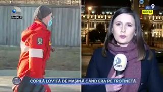 Copilă lovită de mașină când era pe trotinetă