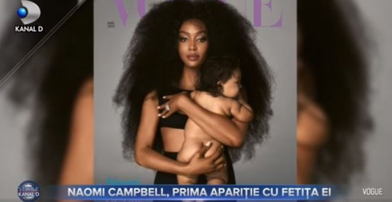 Naomi Campbell, prima apariție cu fetița ei
