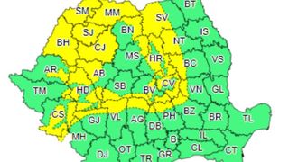 Cod galben de v&acirc;nt puternic, p&acirc;nă vineri dimineaţă, &icirc;n 27 de judeţe