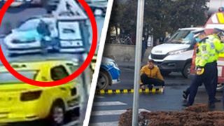 VIDEO | Un adolescent a fost lovit pe trecerea de pietoni de o mașină de Poliție