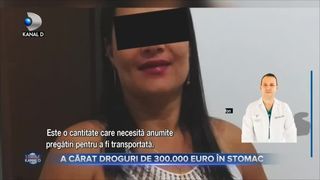 A carat droguri de 300.000 de euro in stomac