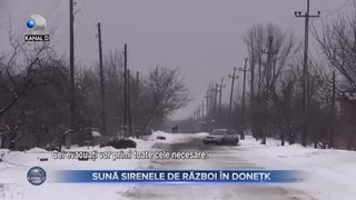 Suna sirenele de razboi in Donetk