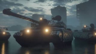 civil în fața tancurilor