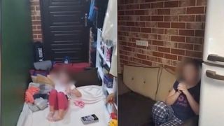 O familie din Kiev și-a transformat holul casei în adăpost și este pregătită în orice moment să fugă din calea bombardamentelor: ”Aici dorm, lângă frigider”