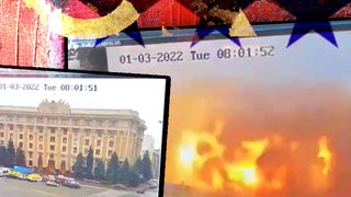 VIDEO | Clădirea Consiliului Local din Harkov a fost distrusă de o rachetă