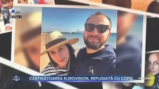 Câștigătoarea Eurovision, refugiată cu copiii