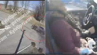 Clipe de groază pentru doi bătrâni din Ucraina. Un tanc rusesc trage în plin în mașina lor: „Rușii sunt nemernici, uitaţi-vă ce „fraţi” avem!”