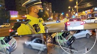 VIDEO | Beat la volan, a tamponat două mașini