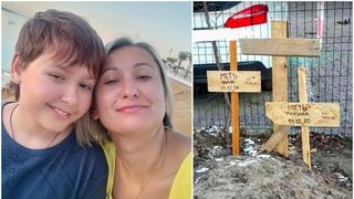 Marina și copilul ei au fost îngropați lângă parcarea blocului după ce au fost uciși de ruși: „Zboară, îngerule, cu mami de mână”