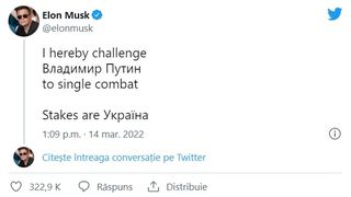 Elon Musk vs. Vladimir Putin: Cine ar c&acirc;ştiga o astfel de confruntare?