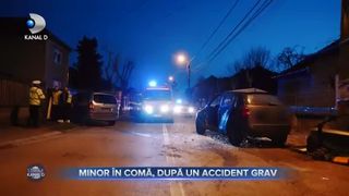 Minor în comă, după un accident grav