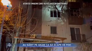 Au sărit pe geam ca să scape de foc