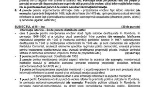 Barem simulare Istorie 2022 - Bacalaureat