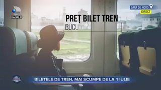 Biletele de tren, mai scumpe de la 1 iulie