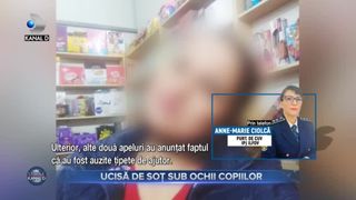 Ucisa de sot sub ochii copiilor