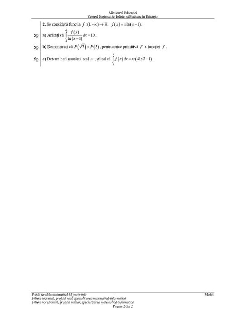 Subiecte simulare BAC 2022 Matematică M1, M2, M3 şi M4. Baremul de corectare, pe EDU.ro