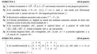 Subiecte simulare BAC 2022 Matematică M1, M2, M3 şi M4. Baremul de corectare, pe EDU.ro