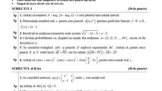Subiecte simulare BAC 2022 Matematică M1, M2, M3 şi M4. Baremul de corectare, pe EDU.ro