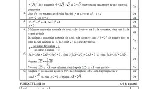simulare BAC matematică