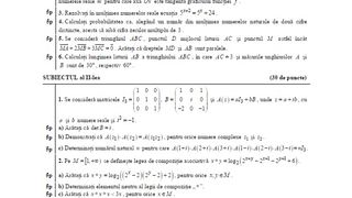 simulare BAC matematică