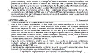 Subiecte istorie BAC 2022