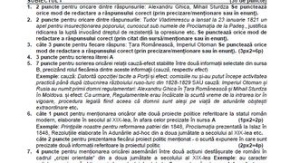 barem simulare istorie