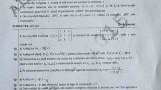 Edu.ro Barem Matematică simulare BAC 2022 - Subiecte