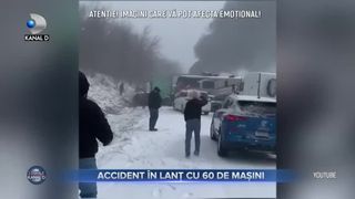 Accident în lanț cu 60 de mașini