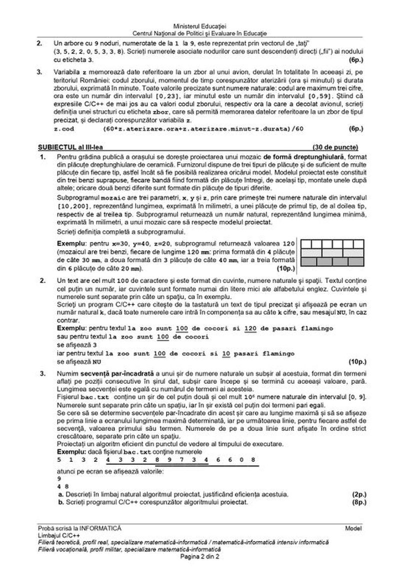 Subiecte Informatică simulare BAC 2022. Cum se rezolvă subiectele?
