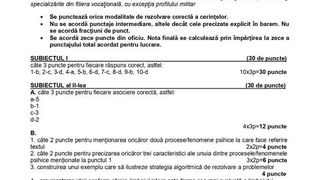 Subiecte Psihologie, Filosofie şi Logică simulare BAC 2022: Baremul de corectare, pe EDU.ro