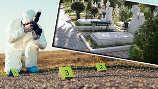 VIDEO - Bebeluș găsit mort &icirc;n cutie, &icirc;ntr-un cimitir din Capitală