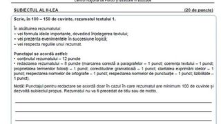 Subiecte Rom&acirc;nă simulare Evaluare Naţională 2022