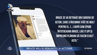 Bruce Wills renunță la actorie