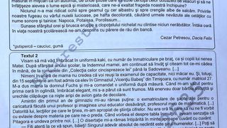 Edu.ro Subiecte simulare Evaluare Naţională 2022 Rom&acirc;nă: Ce au primit elevii de clasa a 8-a? Barem de corectare