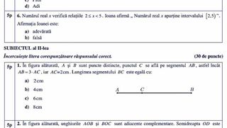 Subiecte Matematică simulare Evaluare Naţională 2022