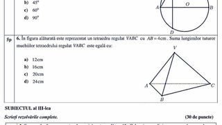 Subiecte Matematică simulare Evaluare Naţională 2022