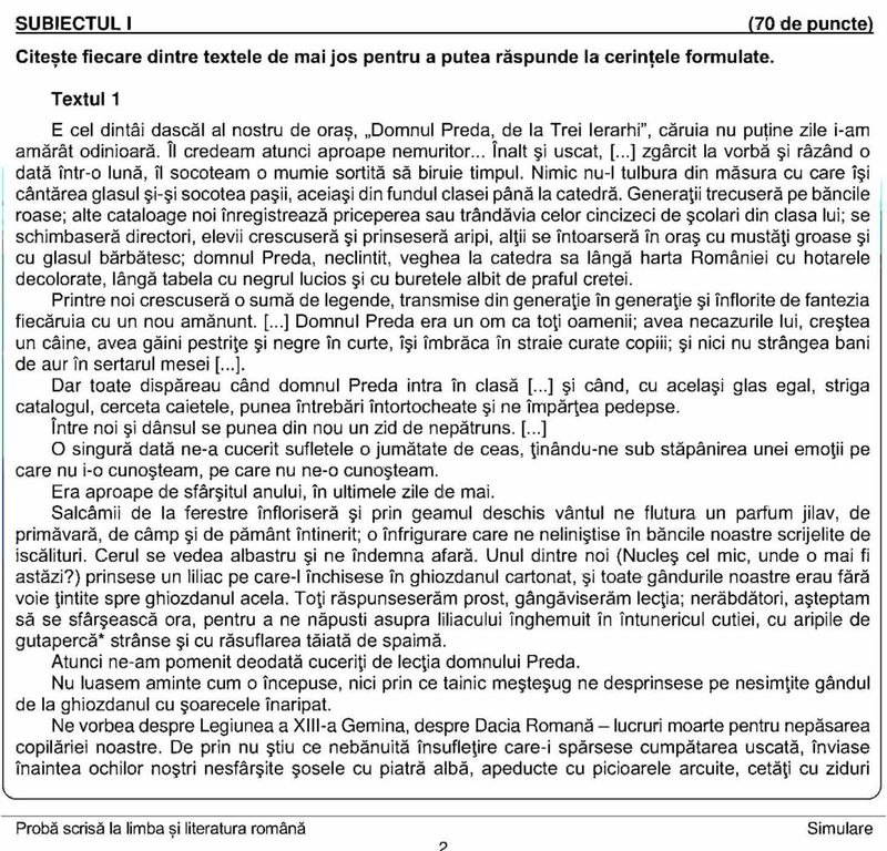Edu.ro Barem şi subiecte simulare Evaluare Naţională 2022