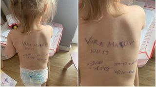 Gest disperat din Ucraina. Mamele scriu pe spatele copiilor adresele, în caz că ele vor muri în război