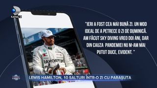 Lewis Hamilton, 10 salturi într-o zi cu parașuta