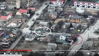 Execuție filmată cu drona, în Bucha. Un biciclist împușcat fără milă de ruși