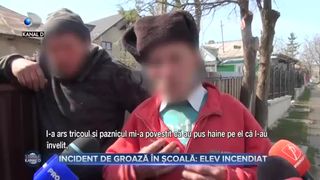 Incident de groază în școală - elev incendiat
