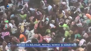 Bătaie cu bălegar, pentru noroc și sănătate