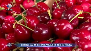 Cireșe la 15 lei &icirc;n livadă și 100 &icirc;n piață