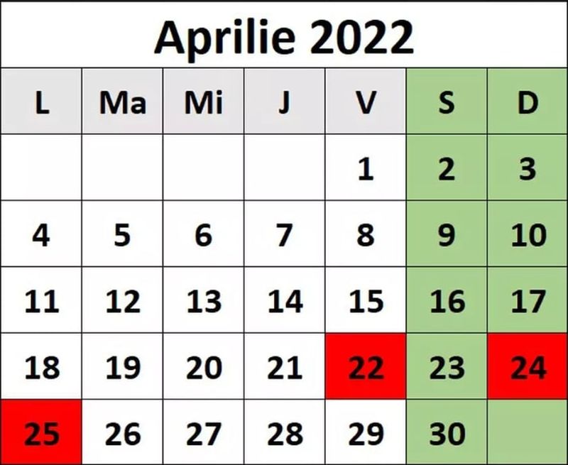 Vinerea Mare, zi liberă în 2022: Calendarul sărbătorilor legale