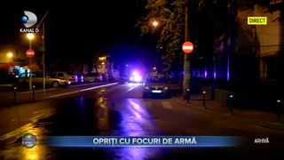 Opriți cu focuri de armă