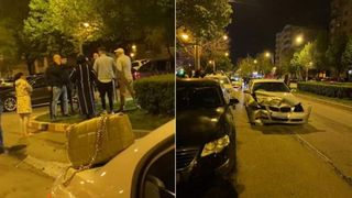 Imagini șocante: un tânăr a fost bătut și amenințat cu sabia, după accident