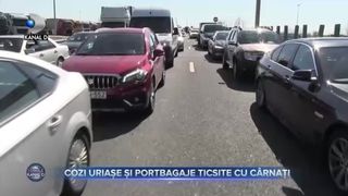 Cozi uriașe și portbagaje ticsite cu c&acirc;rnați