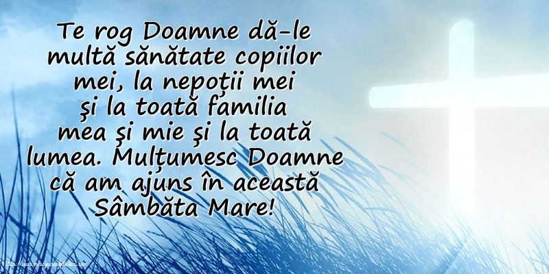 Mesaje pentru Vinerea Mare şi Sâmbăta Mare