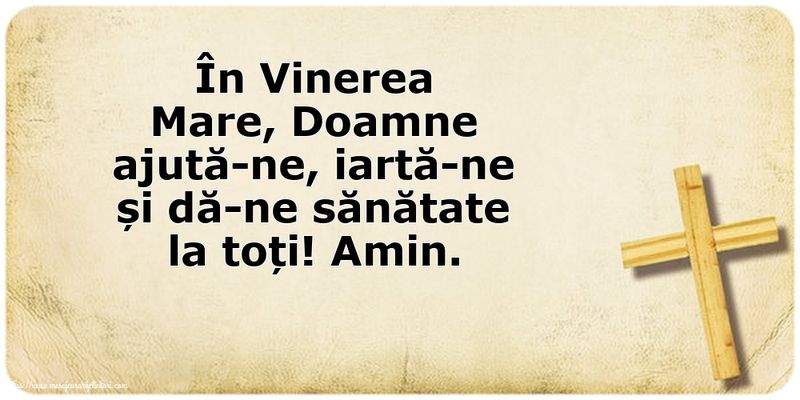 Mesaje pentru Vinerea Mare şi Sâmbăta Mare