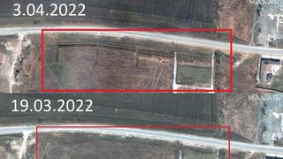 Imagini uluitoare surprinse din satelit la Manhush. "Ruşii aduc cadavrele cu camioane și le aruncă în șanțuri"